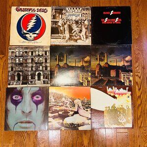 Lot of 9 Vintage Orginal Vinyl Records Heavy Classic Metal for Sale.